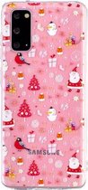 Voor Samsung Galaxy S20 + Christmas Pattern TPU Protective Cas (Snowman Bird)