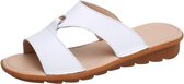 Platte casual mode wilde sandalen voor dames (kleur: wit, maat: 40)