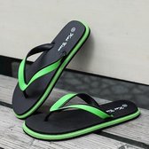 Modetrend lichtgewicht slippers voor heren (kleur: zwart groen maat: 41)