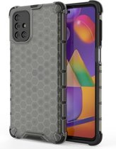 Voor Samsung Galaxy M31s schokbestendige honingraat pc + TPU beschermhoes (zwart)