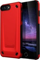 Ultradunne TPU + PC Mechanic schokbestendige beschermhoes voor iPhone 8 Plus & 7 Plus (rood)