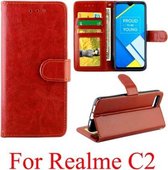 Voor OPPO Realme C2 Crazy Horse Texture Horizontale Flip lederen tas met houder & kaartsleuven & portemonnee & fotolijst (bruin)