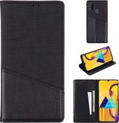 Voor Samsung Galaxy M30s MUXMA MX109 Horizontale flip lederen tas met houder & kaartsleuf & portemonnee (zwart)