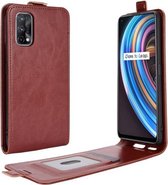 Voor Oppo Realme X7 R64 Texture enkele verticale flip lederen beschermhoes met kaartsleuven en fotolijst (bruin)