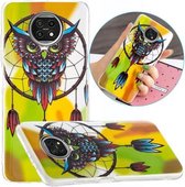 Voor Xiaomi Redmi Note 9T Lichtgevende TPU beschermhoes voor mobiele telefoon (uil)