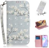 Voor Xiaomi Redmi 9A 3D Gekleurde Tekening Horizontale Flip Leren Case met Houder & Kaartsleuven & Portemonnee & Lanyard (Magnolia)