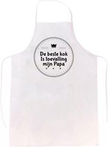 Akyol - De beste kok is toevallig mijn papa keukenschort heren - Cadeau voor de beste vader - 70 x 97 cm - Keukenschorten - barbecue accessoires