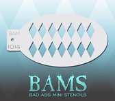Bad Ass Stencil Nr. 1014 - BAM1014 - Schmink sjabloon - Bad Ass mini - Geschikt voor schmink en airbrush