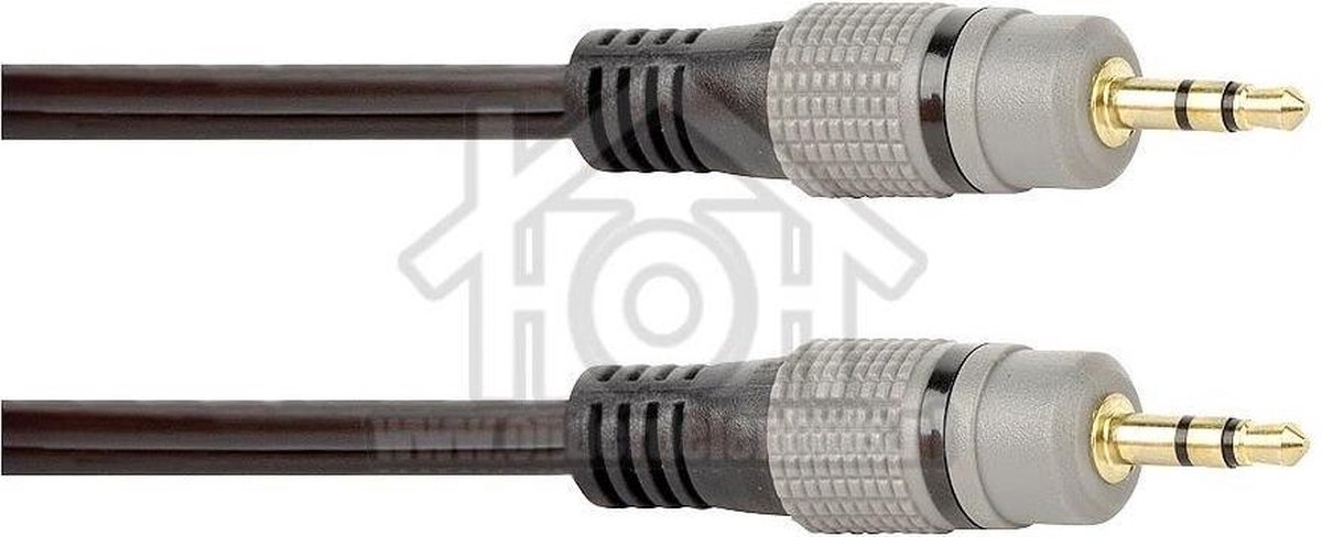 Easyfiks Jack Kabel Jack 3.5mm Stereo Male - Jack 3.5mm Stereo Male 5 Meter, Zwart,