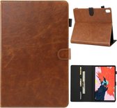 ENKAY Crazy Horse Texture + Plastic Bottom Case Horizontale Flip Leather Case voor iPad Pro 11 inch (2018), met houder & kaartsleuven & portemonnee & Sleep / Wake-up functie (bruin)