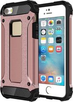 Tough Armor TPU + pc-combinatiehoes voor iPhone SE & 5 & 5s (roségoud)