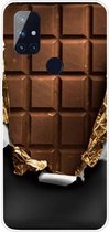 Voor OnePlus Nord N10 5G schokbestendig geverfd transparant TPU beschermhoes (chocolade)
