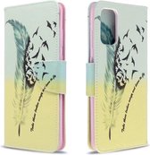 Voor Galaxy S20 Ultra Gekleurd Tekening Patroon Horizontale Flip Leren Case met Houder & Kaartsleuven & Portemonnee (Veer)