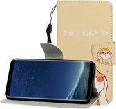 Voor Galaxy S8 Gekleurde tekening Horizontale flip lederen tas met houder & kaartsleuf & portemonnee (Shiba Inu)