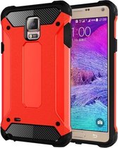 Voor Galaxy Note 4 / N910 Tough Armor TPU + pc combinatiebehuizing (rood)