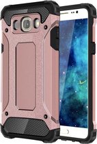 Voor Galaxy J5 (2016) / J510 Tough Armor TPU + pc-combinatiebehuizing (roségoud)