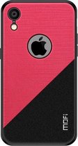 MOFI schokbestendige TPU + pc + stoffen hoes voor iPhone XR (rood)