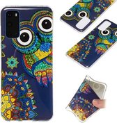 Voor Galaxy S20 Luminous TPU mobiele telefoon beschermhoes (Blue Owl)