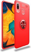 Schokbestendig TPU-hoesje voor Galaxy A40, met houder (rood)