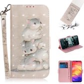 3D Gekleurde Tekening Horizontale Flip Leren Case met Houder & Kaartsleuven & Portemonnee Voor Galaxy S10 (Drie Eekhoorns)