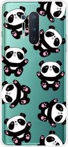 Voor OnePlus 8 Pro schokbestendig geverfd transparant TPU beschermhoes (Hug Bear)