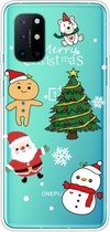 Voor OnePlus 8T Christmas Series Transparante TPU beschermhoes (4 tekenfilms)