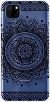 Voor Huawei Y5p (2020) Gekleurd tekeningpatroon Zeer transparant TPU beschermhoes (Mandala)
