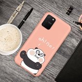 Voor Galaxy A91 & S10 Lite Cartoon dier patroon schokbestendig TPU beschermhoes (oranje panda)