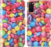 Voor Samsung Galaxy S20 3D schilderij Gekleurd tekeningpatroon Horizontaal Flip TPU + PU lederen tas met houder & kaartsleuven & portemonnee & lanyard (gekleurd suiker)