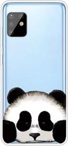 Voor Samsung Galaxy A81 / Note 10 Lite Gekleurd tekeningpatroon Zeer transparant TPU beschermhoes (Panda)