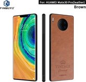 Voor Huawei Mate 30 Pro 5G (leer) PINWUYO Pin Rui-serie Klassiek leer PC + TPU + PU-leer Waterdicht Anti-val All-inclusive beschermhoes (bruin)