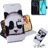 Voor Huawei Nova 6 SE 3D Gekleurde Tekening Horizontale Leren Flip Case met Houder & Kaartsleuf & Portemonnee (Panda)