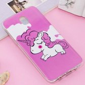 Voor Galaxy J5 (2017) (EU-versie) Noctilucent IMD Horse Pattern Soft TPU Back Case Protector Cover