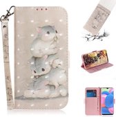 Voor Galaxy A50s 3D Gekleurde Tekening Horizontale Flip Leren Case met Houder & Kaartsleuf & Portemonnee & Lanyard (Eekhoorns)