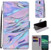 Voor Nokia 2.3 Gekleurde Tekening Cross Textuur Horizontale Flip PU Lederen Case met Houder & Kaartsleuven & Portemonnee & Lanyard (Fluorescerende Watertextuur)