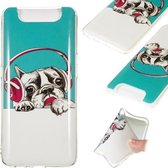 Noctilucent TPU Soft Case voor Galaxy A80 / A90 (Puppy)