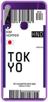 Voor Huawei Y6P 2020 Instapkaart Serie Patroon TPU Beschermhoes (Vlag Tokyo)