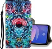 Voor Vivo S1 Pro 3D gekleurde tekening horizontale flip PU lederen tas met houder & kaartsleuven & portemonnee (mandala)
