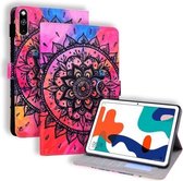 Huawei MatePad 10.4 Gekleurde tekening Horizontale flip lederen hoes met houder & kaartsleuf & fotolijst & slaap- / wekfunctie (mandala)