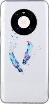 Voor Huawei Mate 40 Gekleurd tekeningpatroon Transparant TPU beschermhoes (veer)