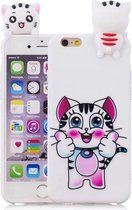 Voor iPhone 6 schokbestendige Cartoon TPU beschermhoes (kat)