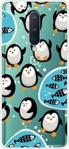 Voor OnePlus 8 schokbestendig geverfd transparant TPU beschermhoes (pinguïn)