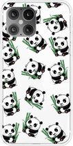 Voor iPhone 12/12 Pro schokbestendig geverfd transparant TPU beschermhoes (panda)