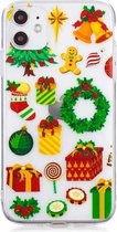 Voor iPhone 11 Pro Christmas Pattern TPU beschermhoes (Wreath Sugar Cake Man)