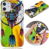 Voor iPhone 12/12 Pro Luminous TPU zachte beschermhoes (uil)