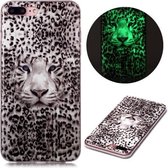 Voor iPhone 7 Plus / 8 Plus Lichtgevende TPU zachte beschermhoes (Leopard Tiger)