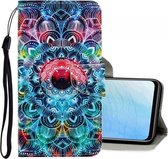 Voor Vivo Y19 3D Gekleurde Tekening Horizontale Flip PU Leren Case met Houder & Kaartsleuven & Portemonnee (Mandala)