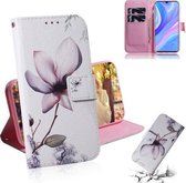 Voor Huawei P Smart S / Enjoy 10S / Y8P Gekleurde Tekening Horizontale Flip Lederen Case met Houder & Card Slot & Portemonnee (Magnolia Bloem)