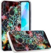 Voor Huawei Y6p (2020) Lichtgevende TPU zachte beschermhoes (Mandala Flower)