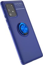 Voor Galaxy A91 Lenuo schokbestendige TPU beschermhoes met onzichtbare houder (blauw)